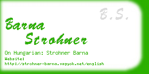 barna strohner business card